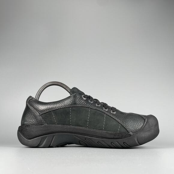 Keen Presidio Women’s 8.5 Black Magnet Leather Casual Loafers Comfort Shoes EUC - Picture 5 of 9